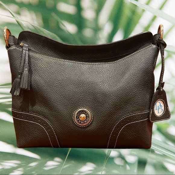 Dooney & Bourke Handbags - Vintage Dooney & Bourke Black Pebble Leather Hobo